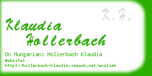 klaudia hollerbach business card